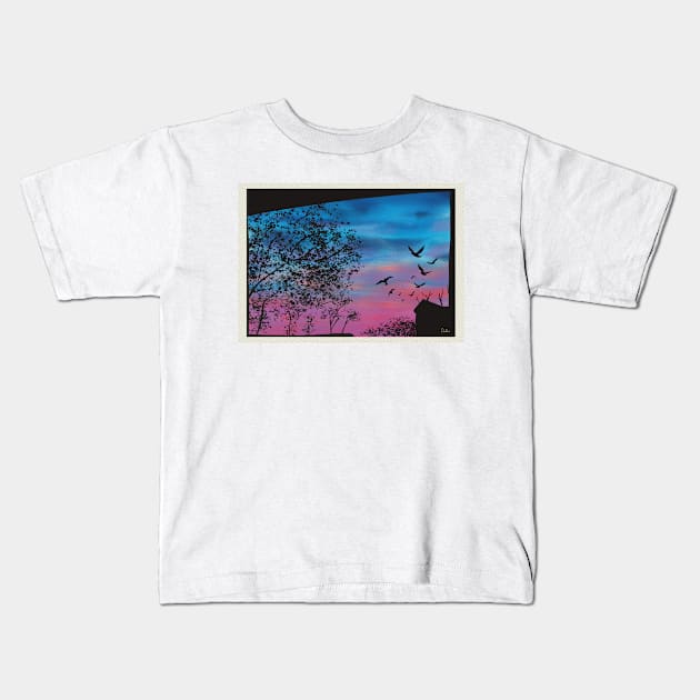 The view from the window, artwork by Annalisa Amato Kids T-Shirt by annalisaamato